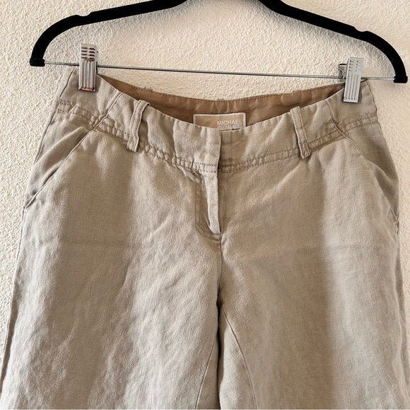 Michael Michael Kors 100% Linen Capri Pants Women Sz 2P - Picture 3 of 7